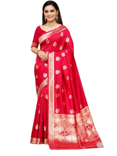 myFashion Tussar Banarasi saree with woven pattern border and pallu