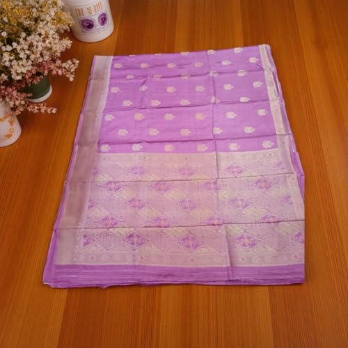 myFashion Tussar Banarasi saree with woven pattern border and pallu