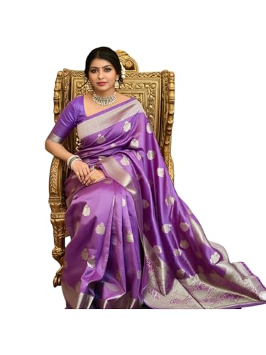 myFashion Tussar Banarasi saree with woven pattern border and pallu