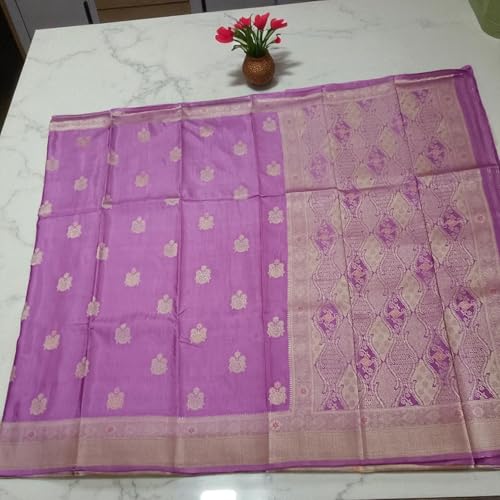 myFashion Tussar Banarasi saree with woven pattern border and pallu