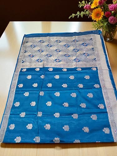 myFashion Tussar Banarasi saree with woven pattern border and pallu