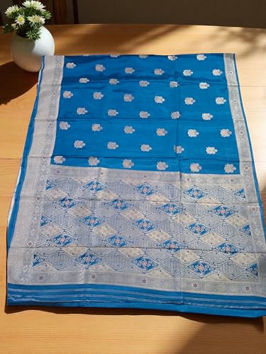 myFashion Tussar Banarasi saree with woven pattern border and pallu