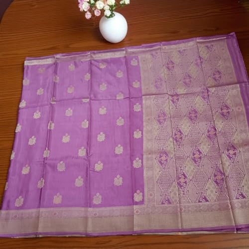 myFashion Tussar Banarasi saree with woven pattern border and pallu