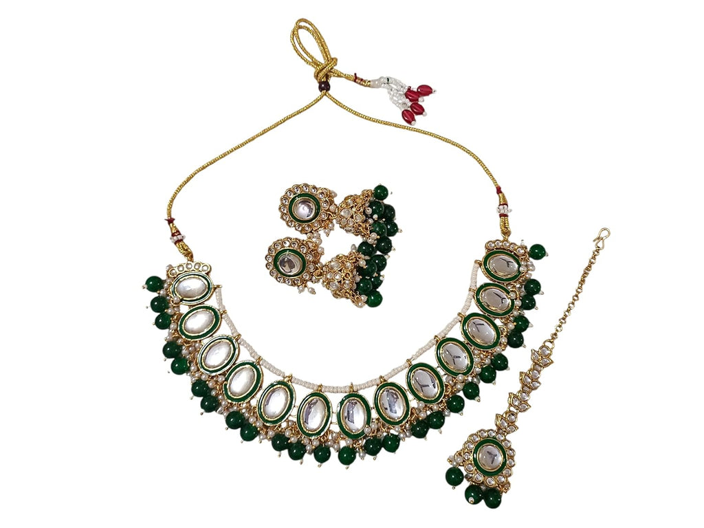 myFashion Kundan Choker necklace set with Pearl