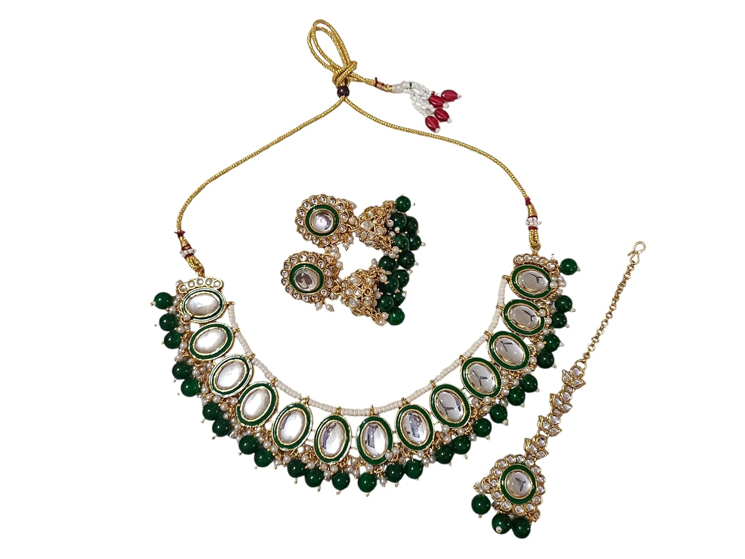 myFashion Kundan Choker necklace set with Pearl