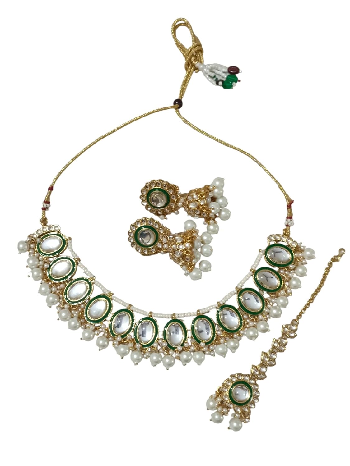myFashion Kundan Choker necklace set with Pearl