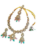 myFashion Kundan Bridal Jewellery with Mint Green and Pink Beads
