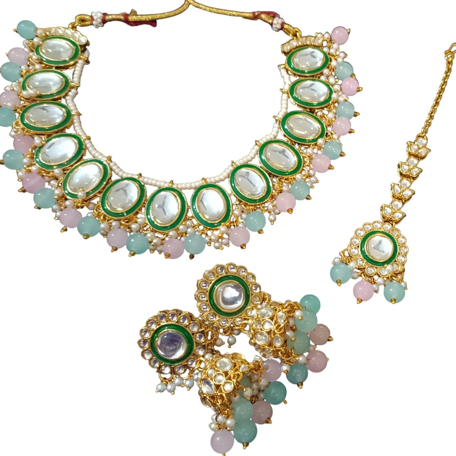 myFashion Kundan Choker necklace set with Pearl