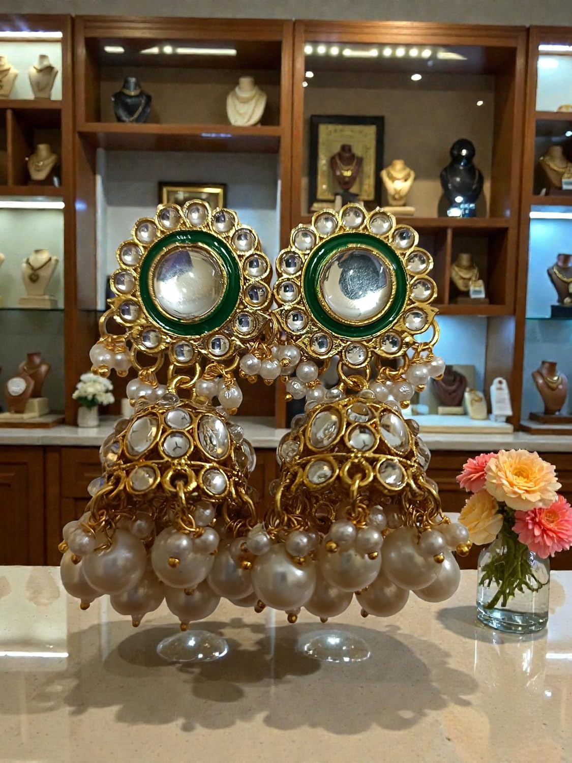 myFashion Kundan Choker necklace set with Pearl