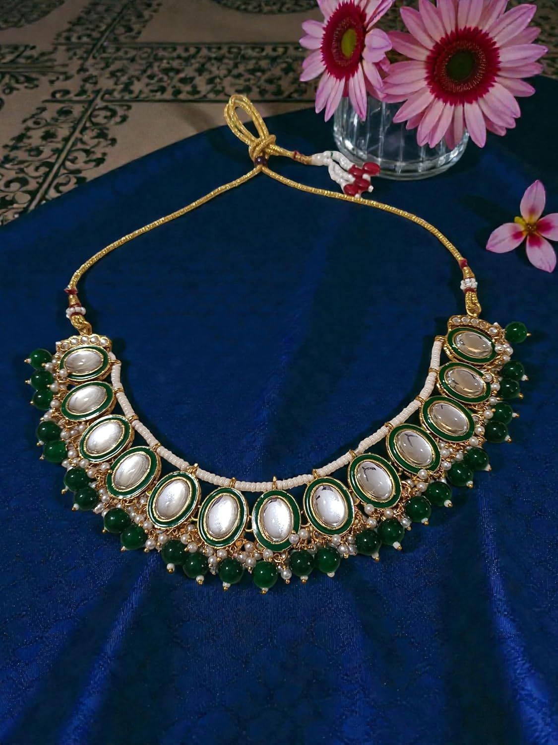 myFashion Kundan Choker necklace set with Pearl