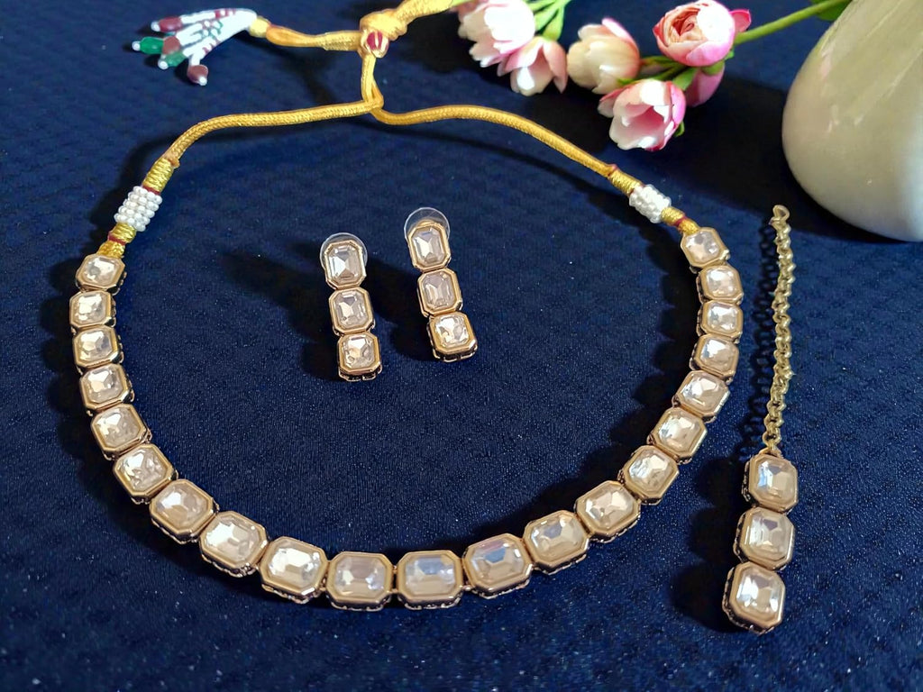 myFashion Kundan Choker Necklace set