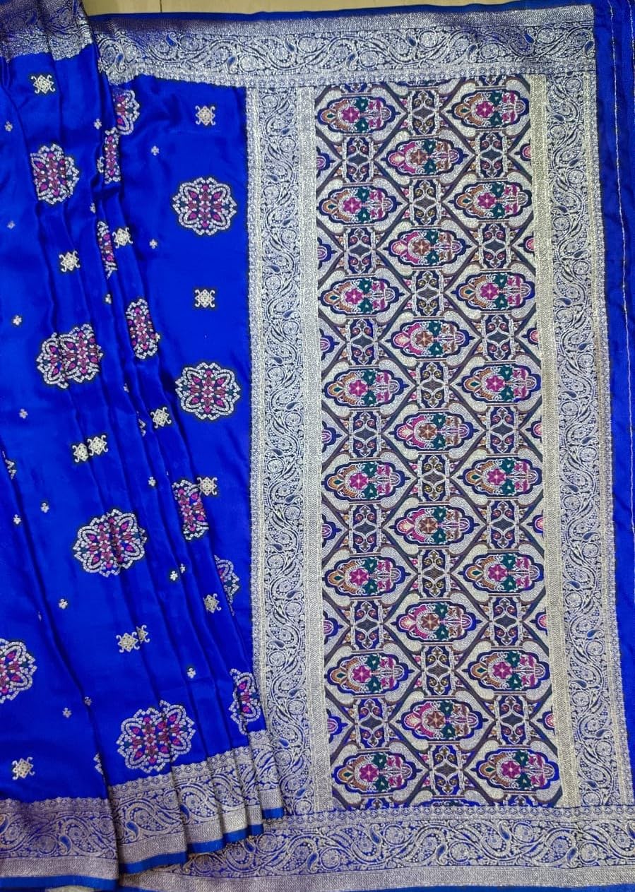 Banarasi Gajji Silk Saree with Meenakari Floral Butta Design | Festive & Wedding Wear | myFashion