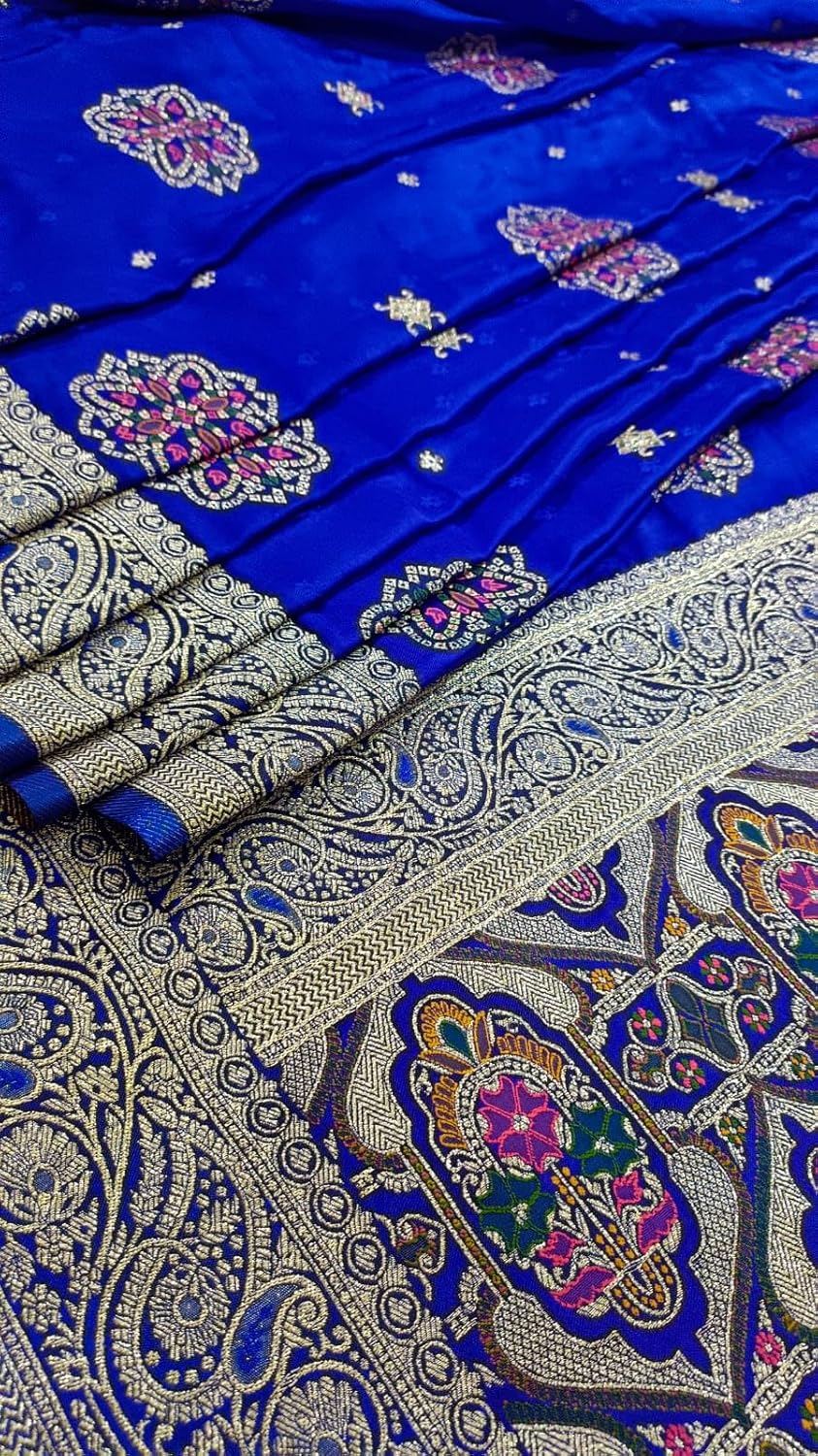 Banarasi Gajji Silk Saree with Meenakari Floral Butta Design | Festive & Wedding Wear | myFashion