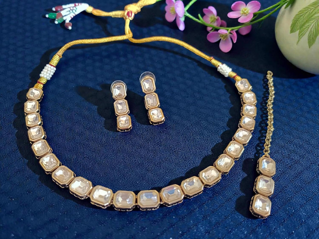 myFashion Kundan Choker Necklace set
