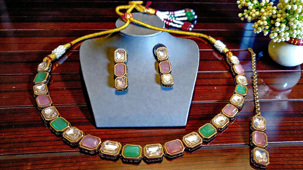 myFashion Kundan Choker Necklace set