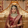 Grand Kundan Bridal Jewellery Set with Maatha Patti & Nath – Royal Wedding Collection