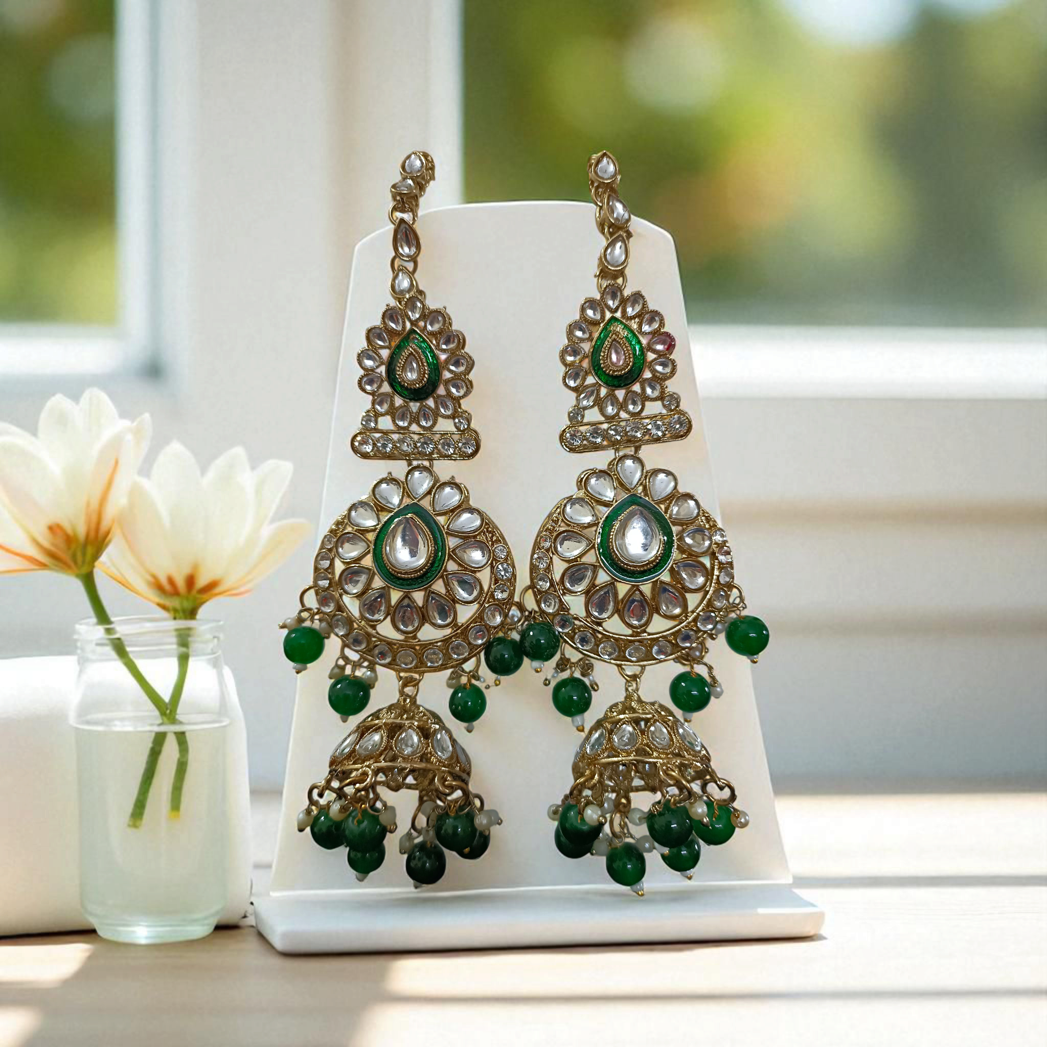 Grand Kundan Bridal Jewellery Set with Maatha Patti & Nath – Royal Wedding Collection