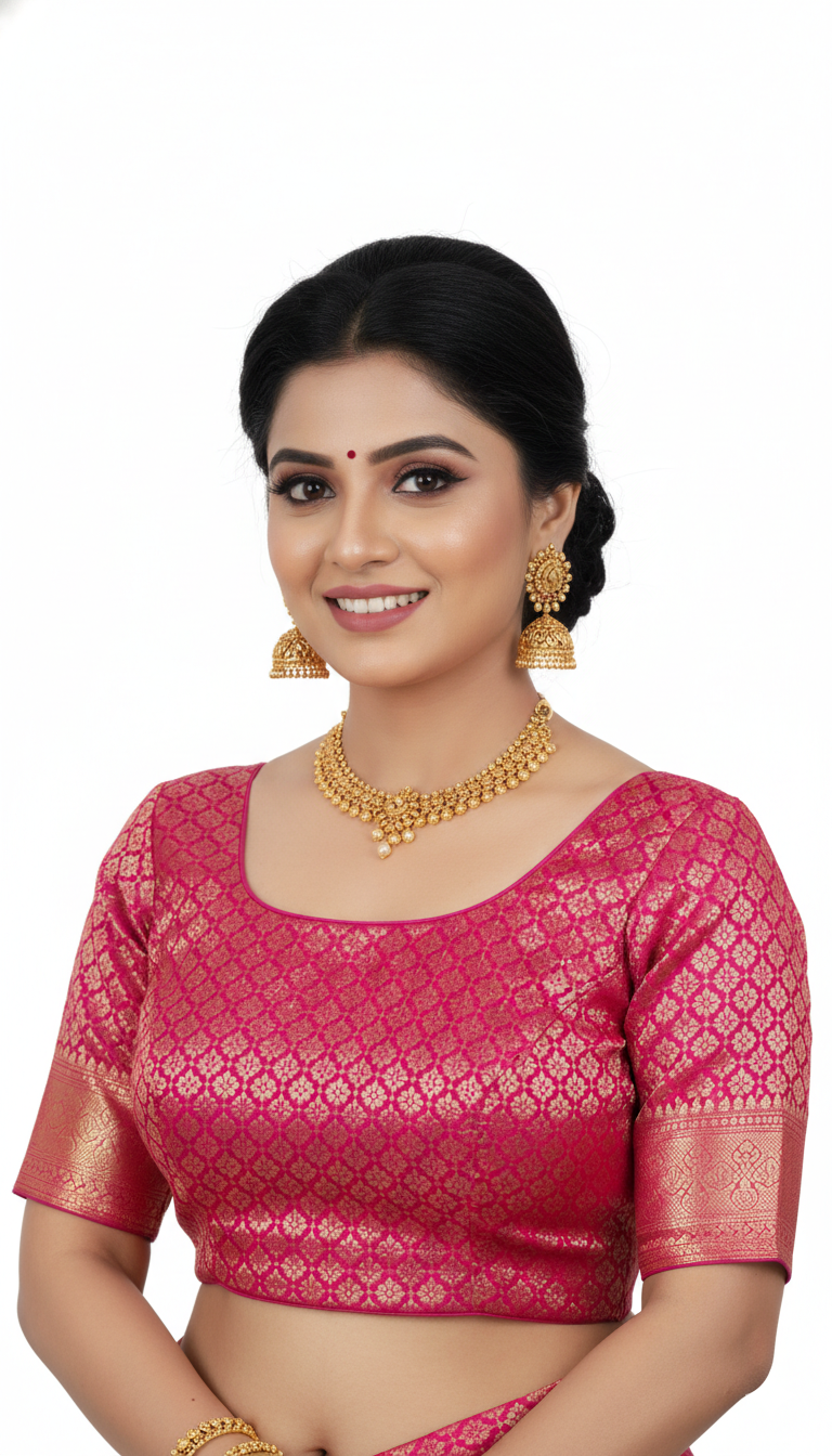 Premium Banarasi Mashru Silk Saree with Glossy shine & Woven Zari Border