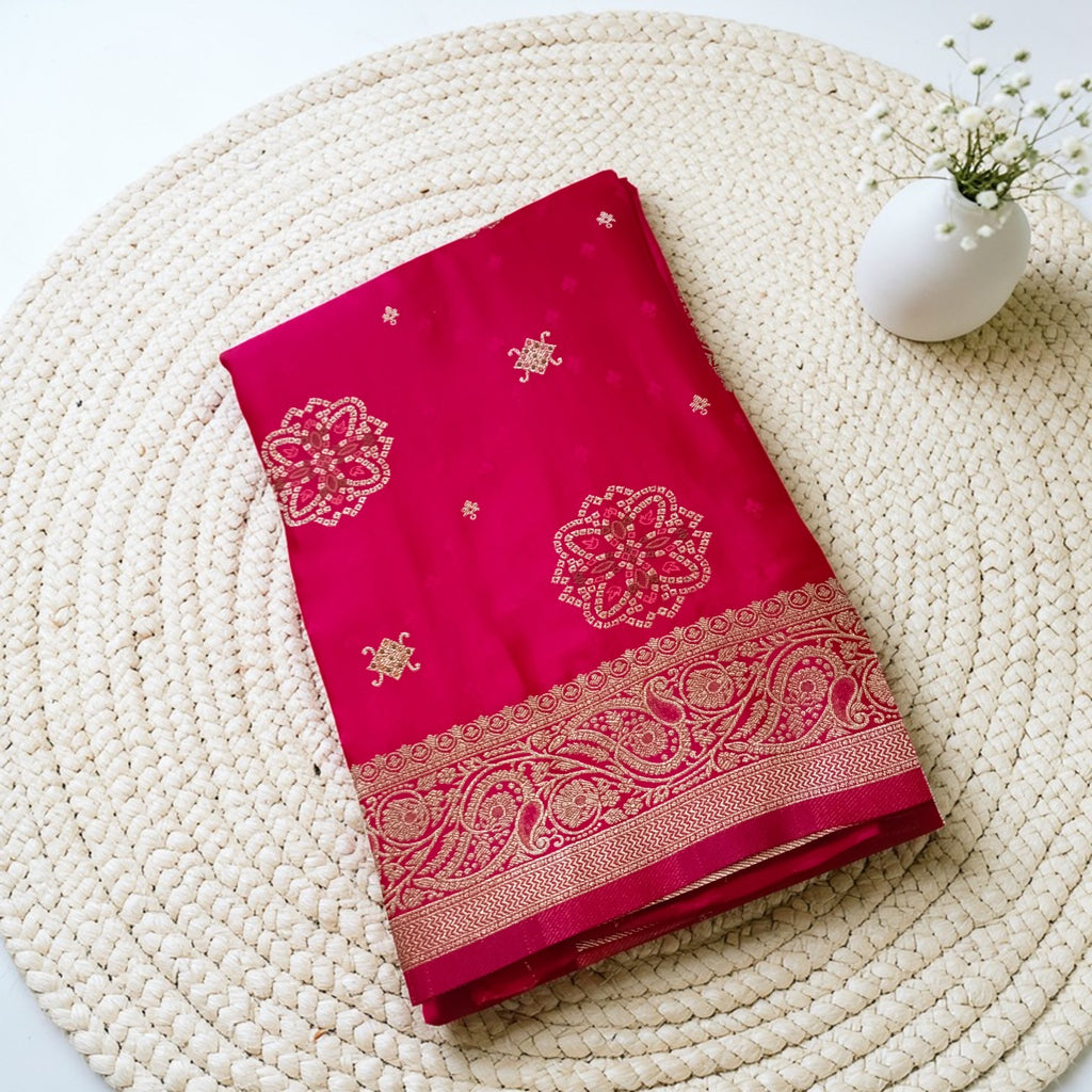 Banarasi Gajji Silk Saree with Meenakari Floral Butta Design | Festive & Wedding Wear | myFashion