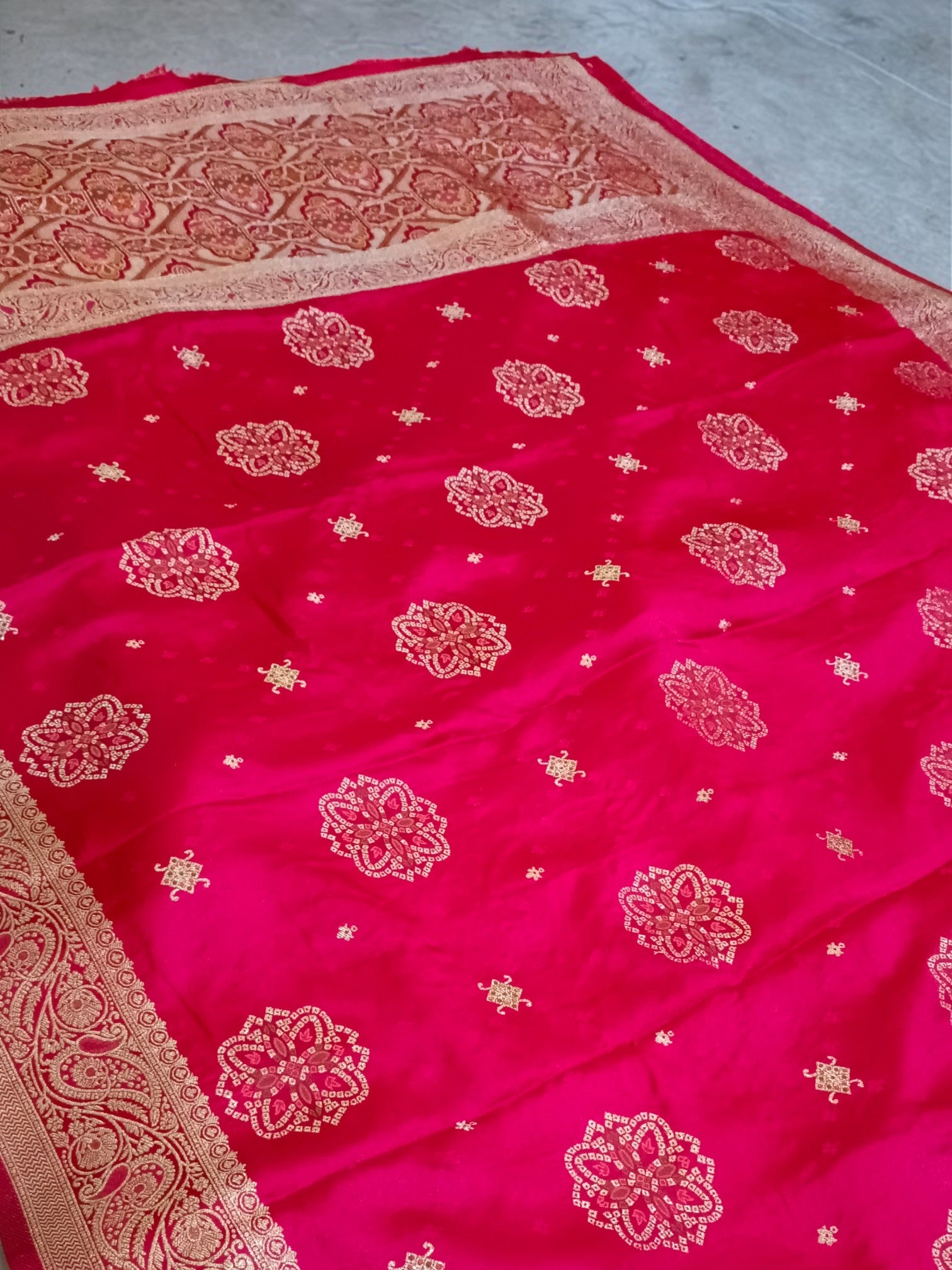 Banarasi Gajji Silk Saree with Meenakari Floral Butta Design | Festive & Wedding Wear | myFashion