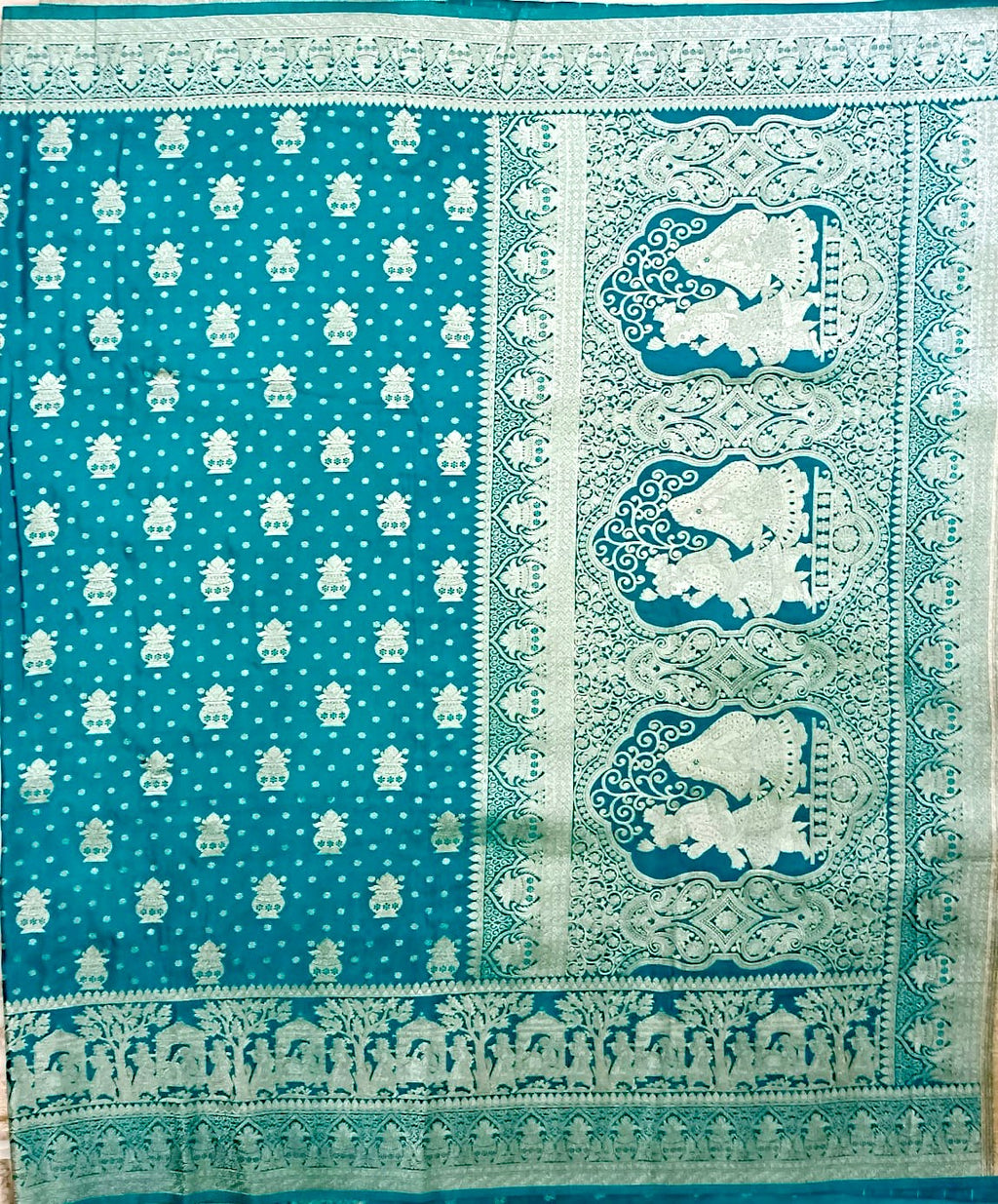 Banarasi Gajji Silk Kalash Motif Sari