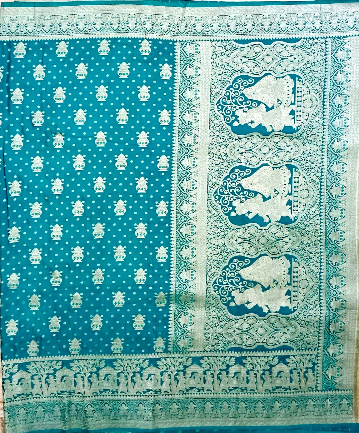 Banarasi Gajji Silk Kalash Motif Sari