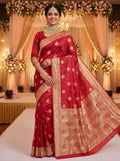 Premium Tussar Banarasi Saree with Traditional Motifs & Woven Border