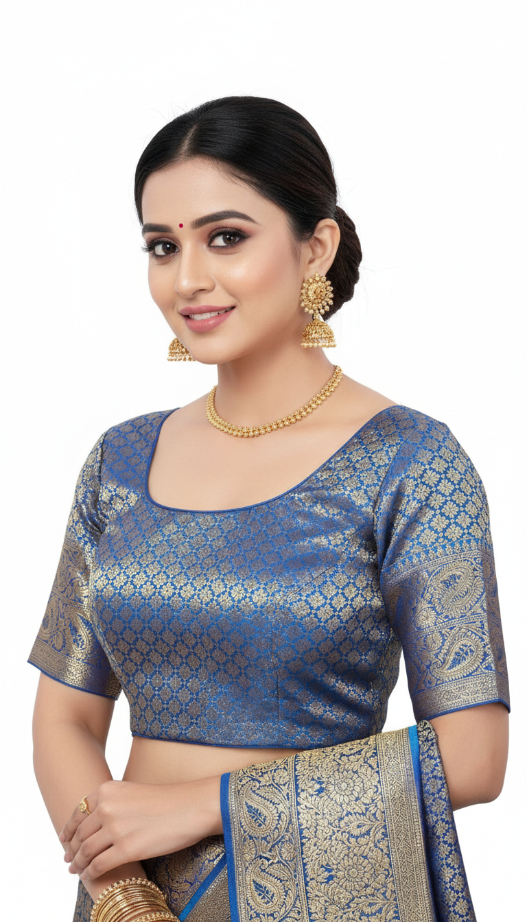 Premium Banarasi Mashru Silk Saree with Glossy shine & Woven Zari Border